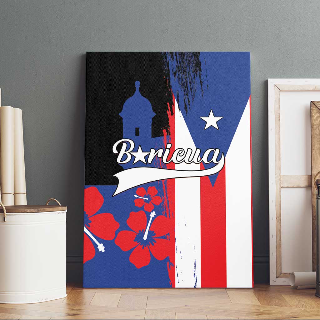 Boricua Canvas Wall Art Puerto Rico El Morro Flag Style - Wonder Print Shop