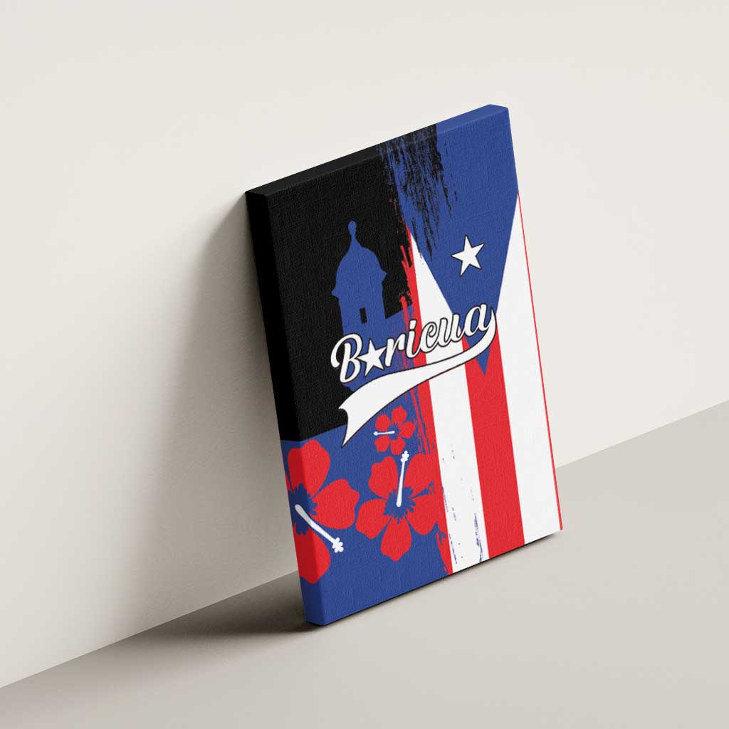 Boricua Canvas Wall Art Puerto Rico El Morro Flag Style - Wonder Print Shop