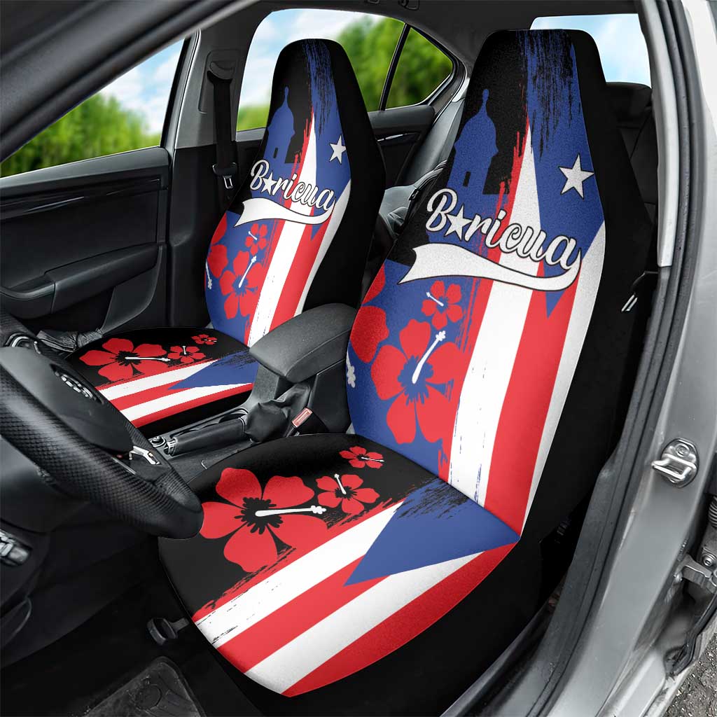 Boricua Car Seat Cover Puerto Rico El Morro Flag Style - Wonder Print Shop