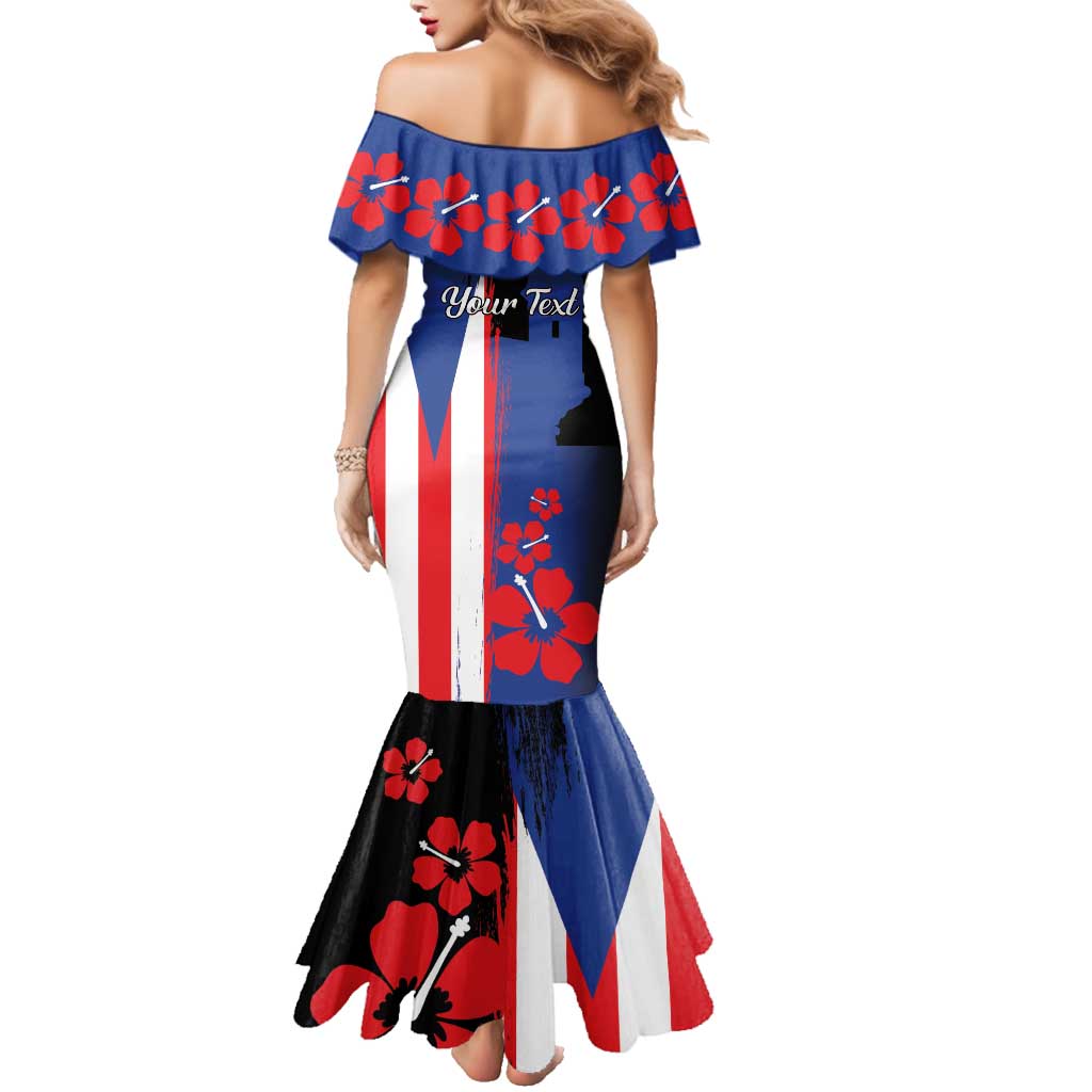 Personalized Boricua Family Matching Mermaid Dress and Hawaiian Shirt Puerto Rico El Morro Flag Style - Wonder Print Shop