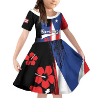 Personalized Boricua Family Matching Off Shoulder Short Dress and Hawaiian Shirt Puerto Rico El Morro Flag Style - Wonder Print Shop