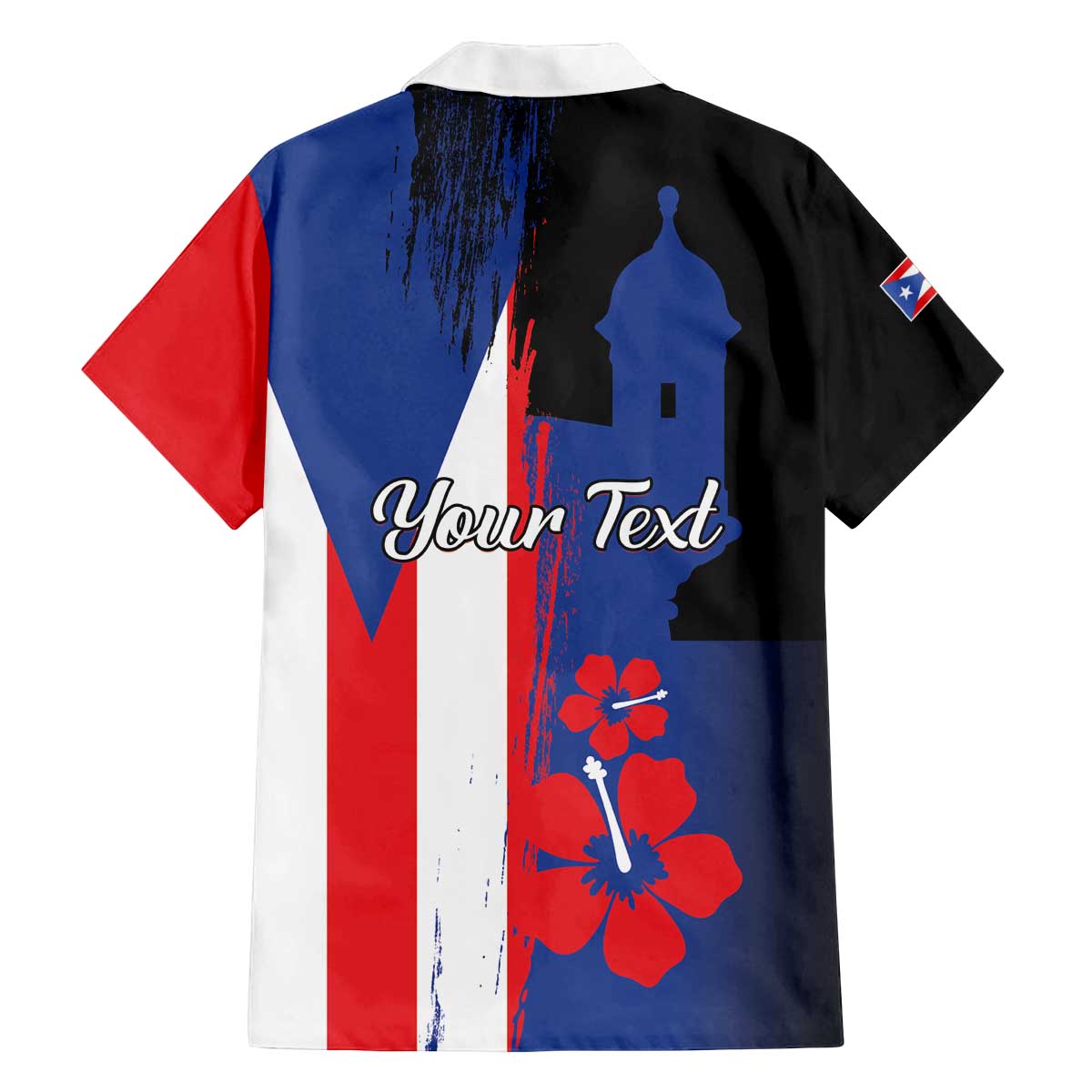 Personalized Boricua Family Matching Off Shoulder Short Dress and Hawaiian Shirt Puerto Rico El Morro Flag Style - Wonder Print Shop