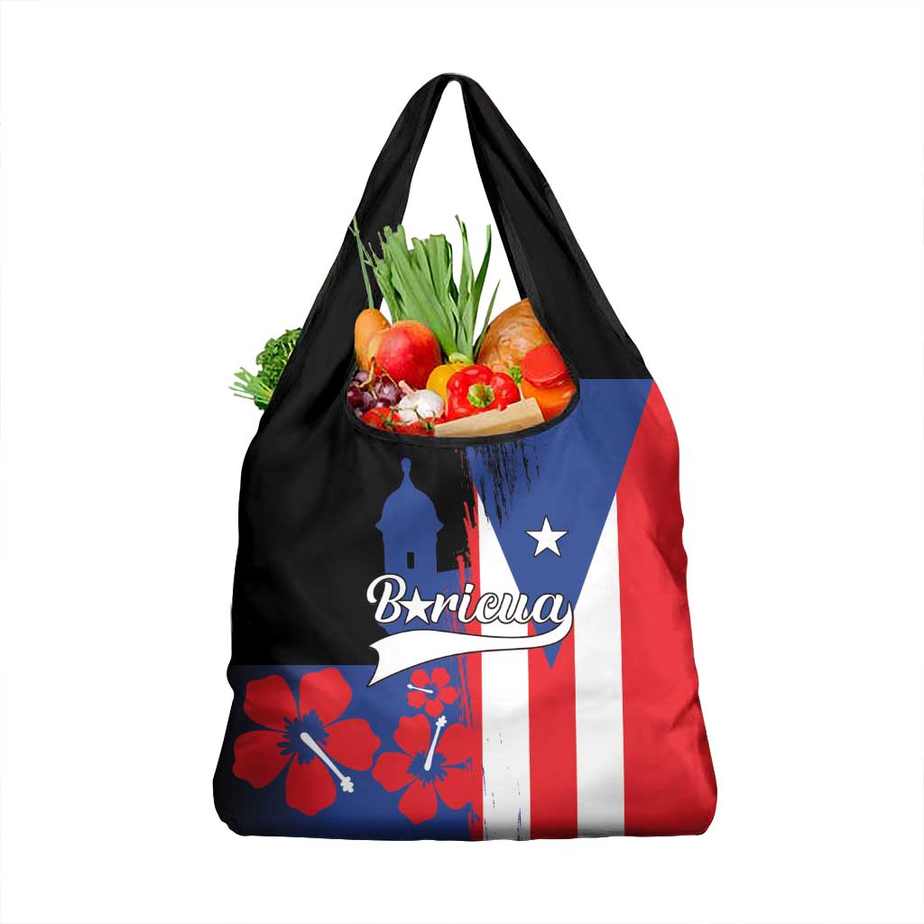 Boricua Grocery Bag Puerto Rico El Morro Flag Style