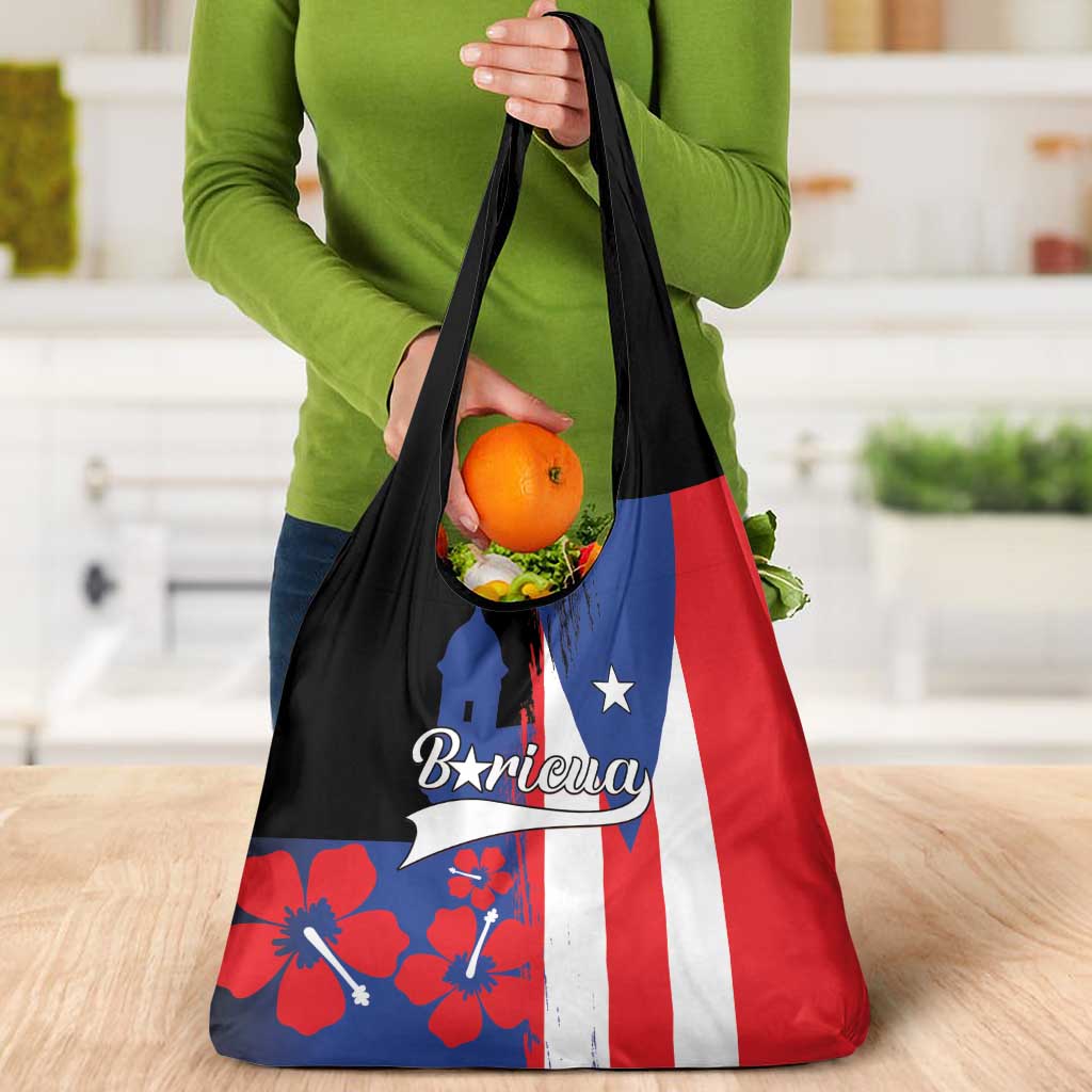 Boricua Grocery Bag Puerto Rico El Morro Flag Style