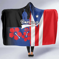 Boricua Hooded Blanket Puerto Rico El Morro Flag Style
