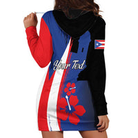 Personalized Boricua Hoodie Dress Puerto Rico El Morro Flag Style - Wonder Print Shop