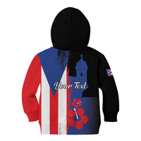 Personalized Boricua Kid Hoodie Puerto Rico El Morro Flag Style - Wonder Print Shop