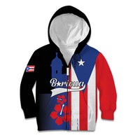 Personalized Boricua Kid Hoodie Puerto Rico El Morro Flag Style - Wonder Print Shop