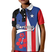 Personalized Boricua Kid Polo Shirt Puerto Rico El Morro Flag Style - Wonder Print Shop