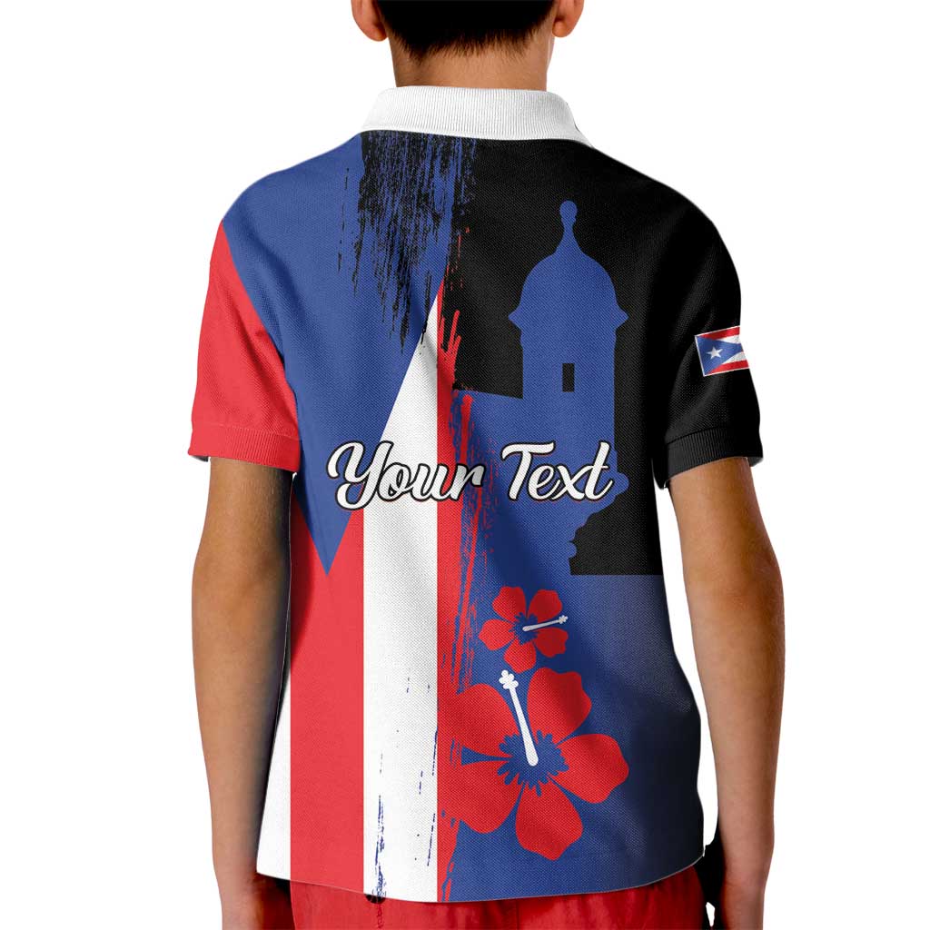 Personalized Boricua Kid Polo Shirt Puerto Rico El Morro Flag Style - Wonder Print Shop