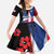 Personalized Boricua Kid Short Sleeve Dress Puerto Rico El Morro Flag Style - Wonder Print Shop