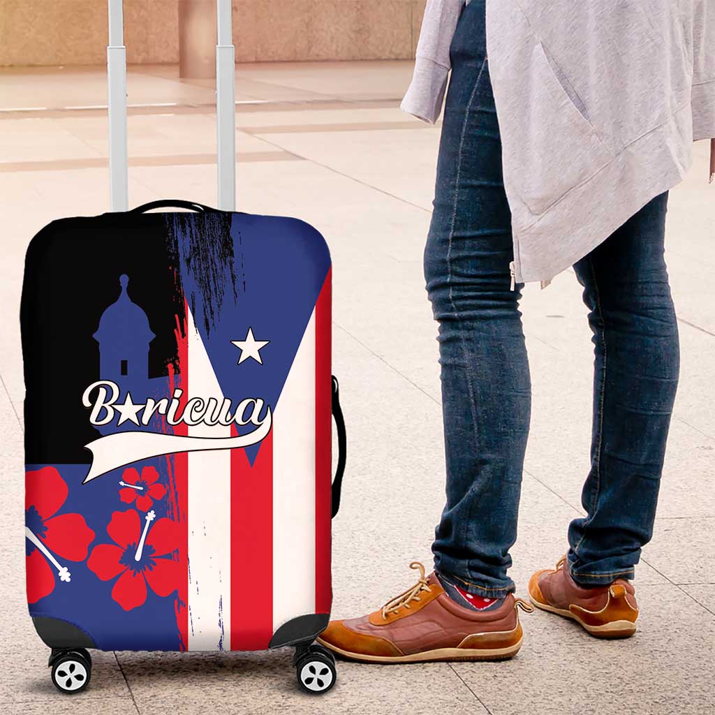 Boricua Luggage Cover Puerto Rico El Morro Flag Style - Wonder Print Shop