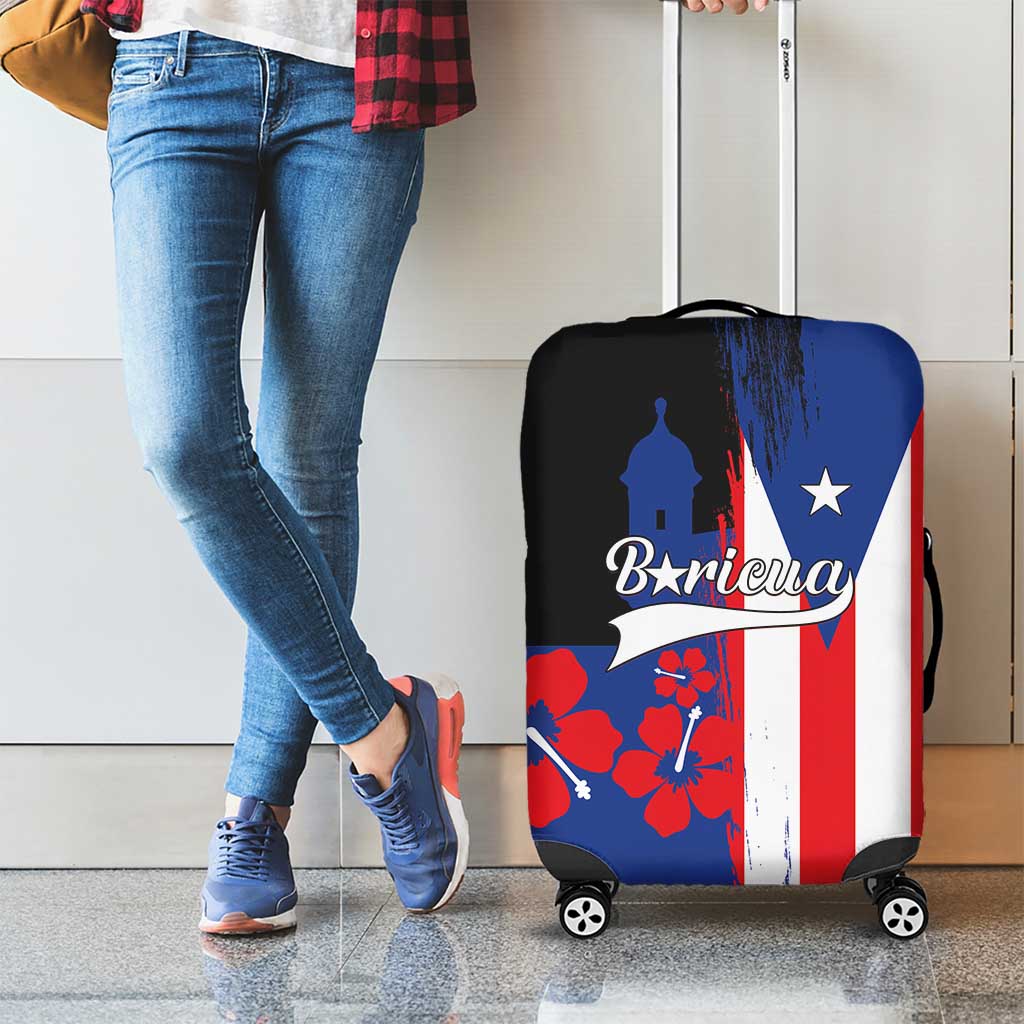 Boricua Luggage Cover Puerto Rico El Morro Flag Style - Wonder Print Shop
