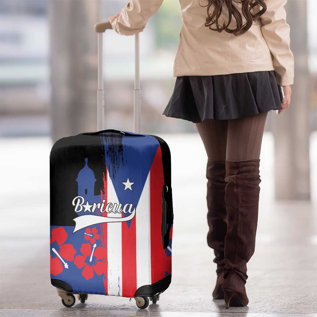 Boricua Luggage Cover Puerto Rico El Morro Flag Style - Wonder Print Shop