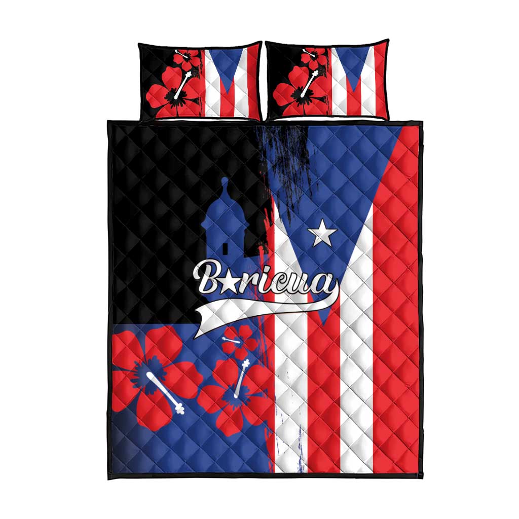 Boricua Quilt Bed Set Puerto Rico El Morro Flag Style - Wonder Print Shop