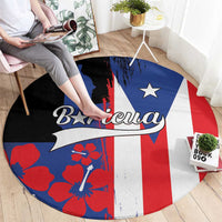 Boricua Round Carpet Puerto Rico El Morro Flag Style