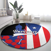 Boricua Round Carpet Puerto Rico El Morro Flag Style
