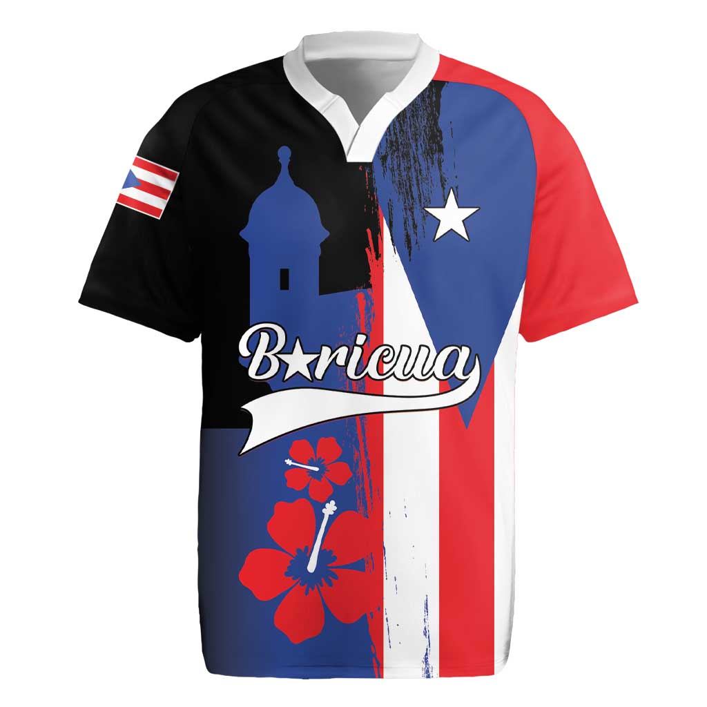 Personalized Boricua Rugby Jersey Puerto Rico El Morro Flag Style - Wonder Print Shop