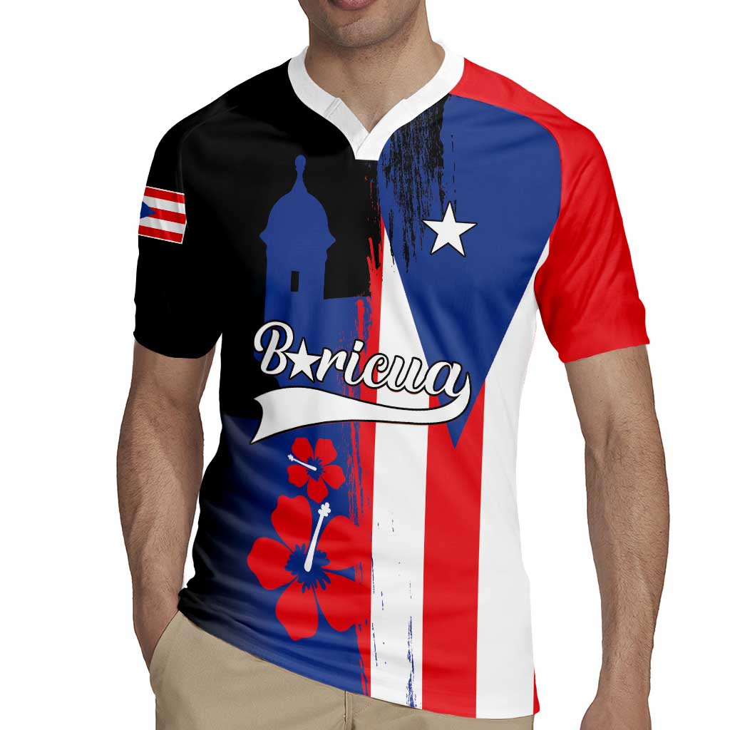 Personalized Boricua Rugby Jersey Puerto Rico El Morro Flag Style - Wonder Print Shop