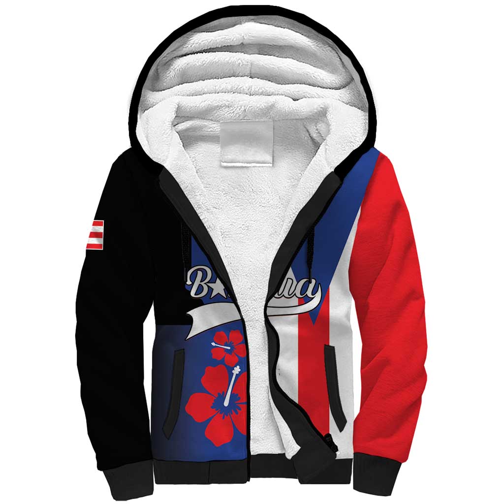 Personalized Boricua Sherpa Hoodie Puerto Rico El Morro Flag Style - Wonder Print Shop