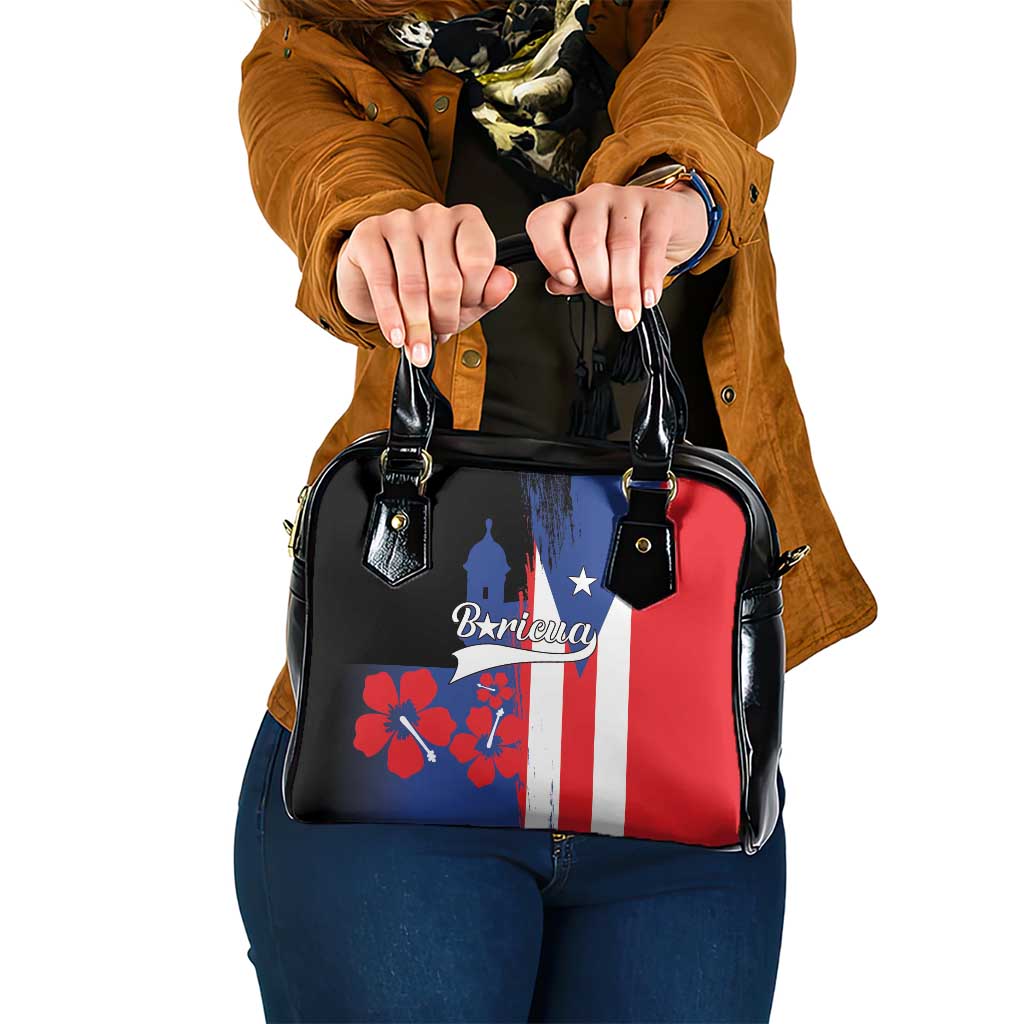 Boricua Shoulder Handbag Puerto Rico El Morro Flag Style