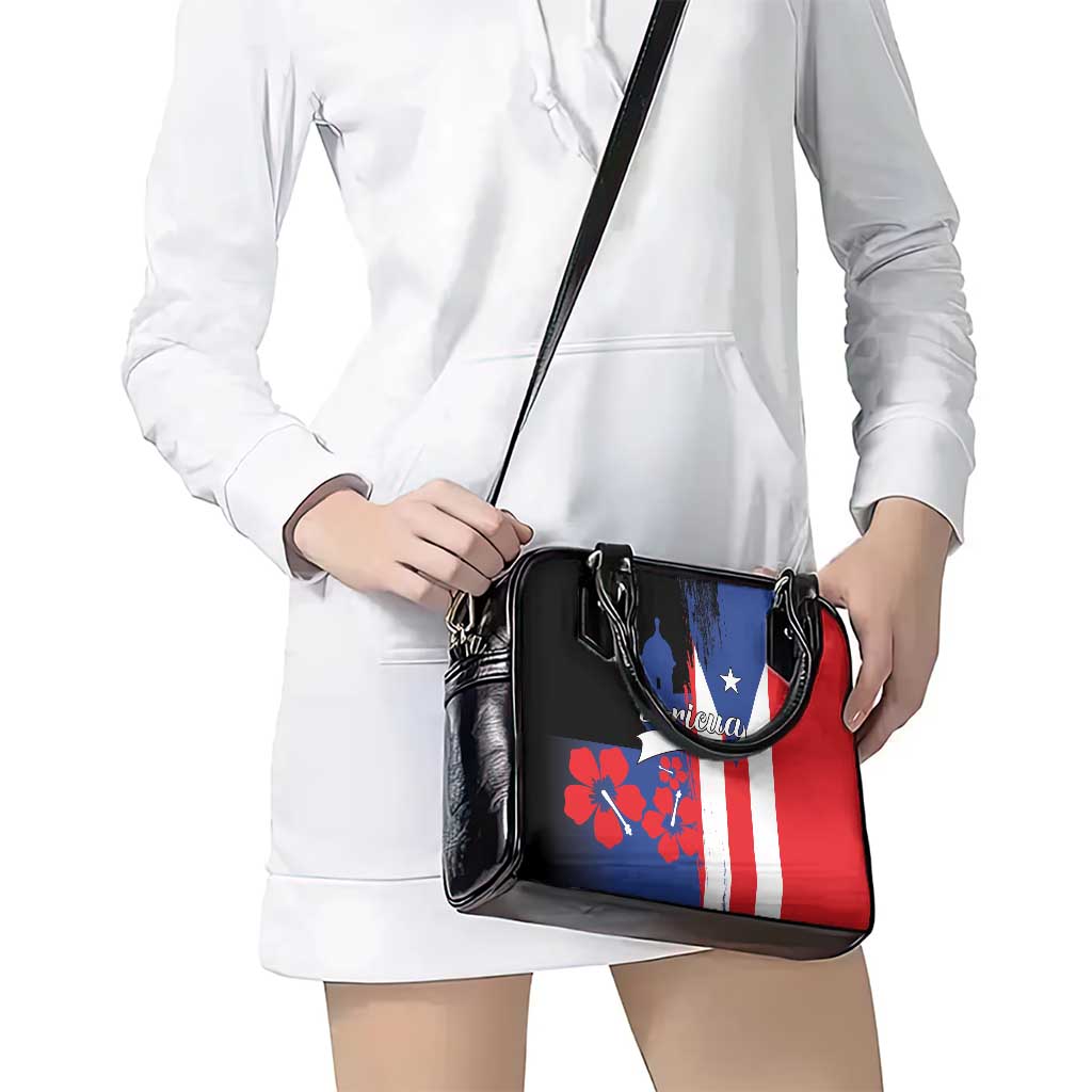 Boricua Shoulder Handbag Puerto Rico El Morro Flag Style