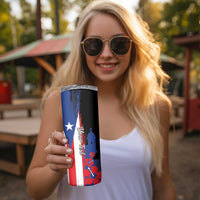 Personalized Boricua Skinny Tumbler Puerto Rico El Morro Flag Style - Wonder Print Shop