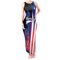 Personalized Boricua Tank Maxi Dress Puerto Rico El Morro Flag Style - Wonder Print Shop