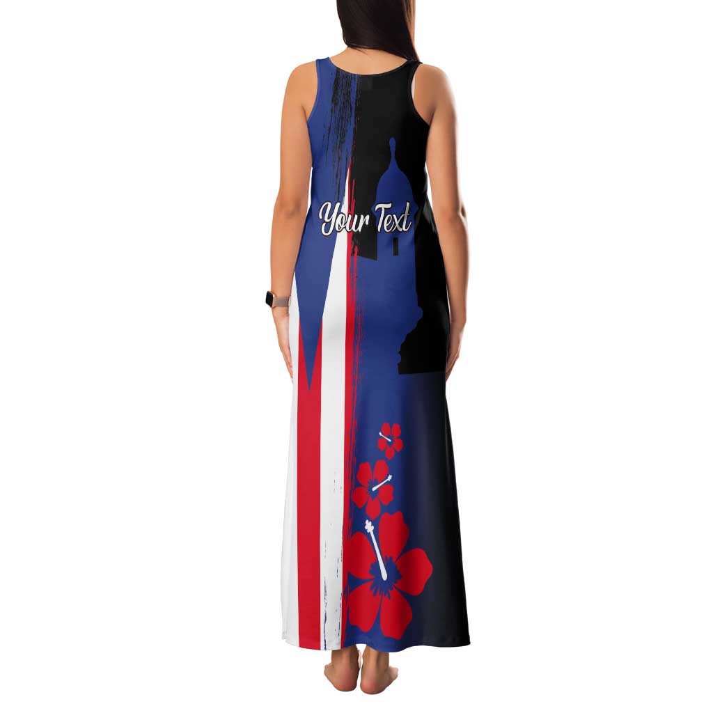 Personalized Boricua Tank Maxi Dress Puerto Rico El Morro Flag Style - Wonder Print Shop