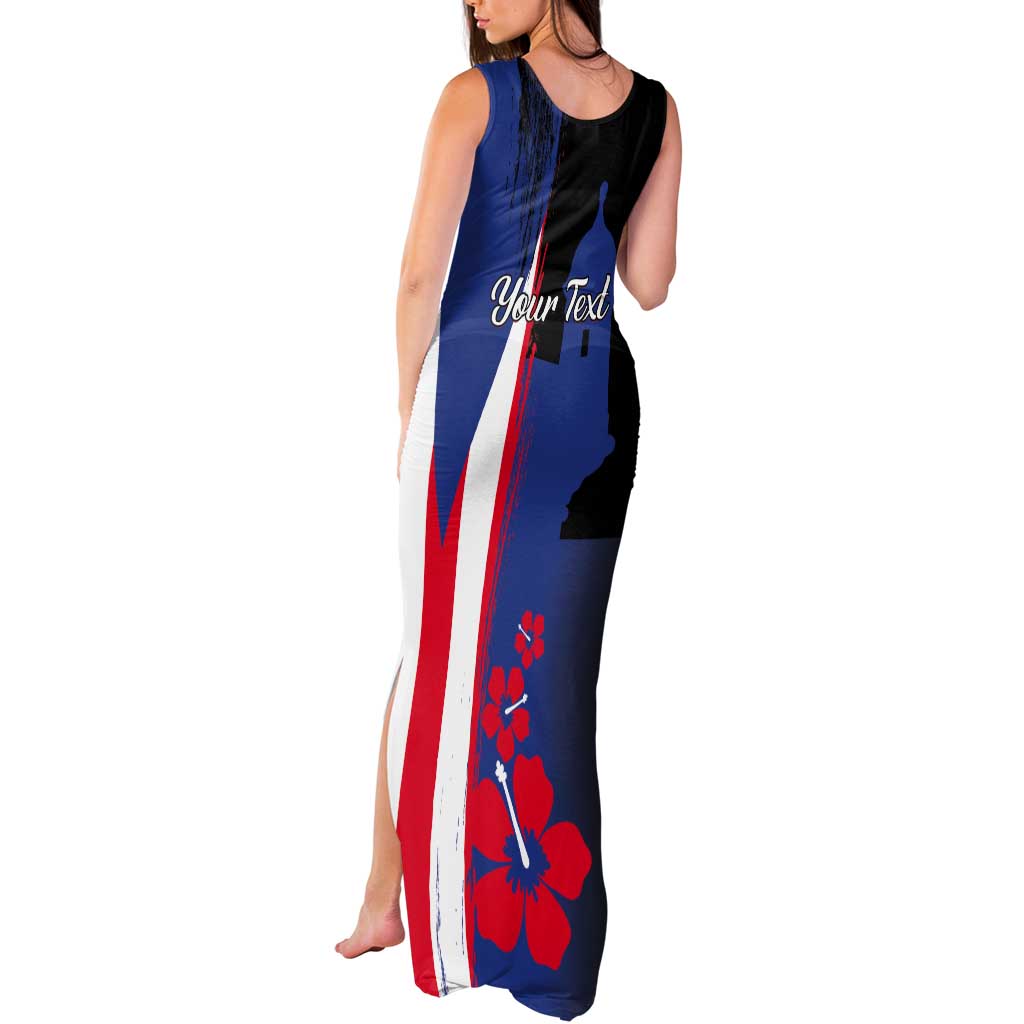 Personalized Boricua Tank Maxi Dress Puerto Rico El Morro Flag Style - Wonder Print Shop