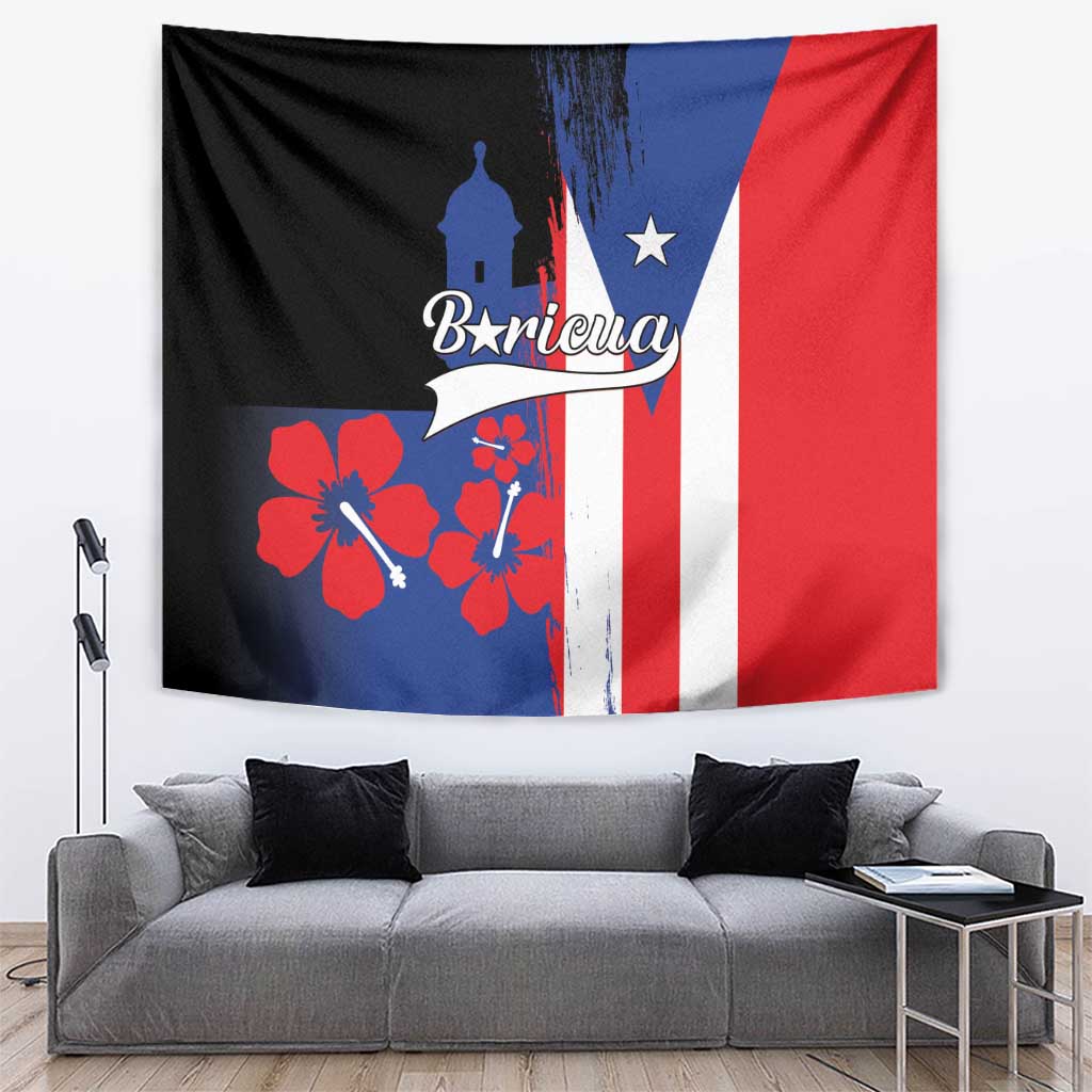 Boricua Tapestry Puerto Rico El Morro Flag Style - Wonder Print Shop