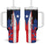 Personalized Boricua Tumbler With Handle Puerto Rico El Morro Flag Style - Wonder Print Shop