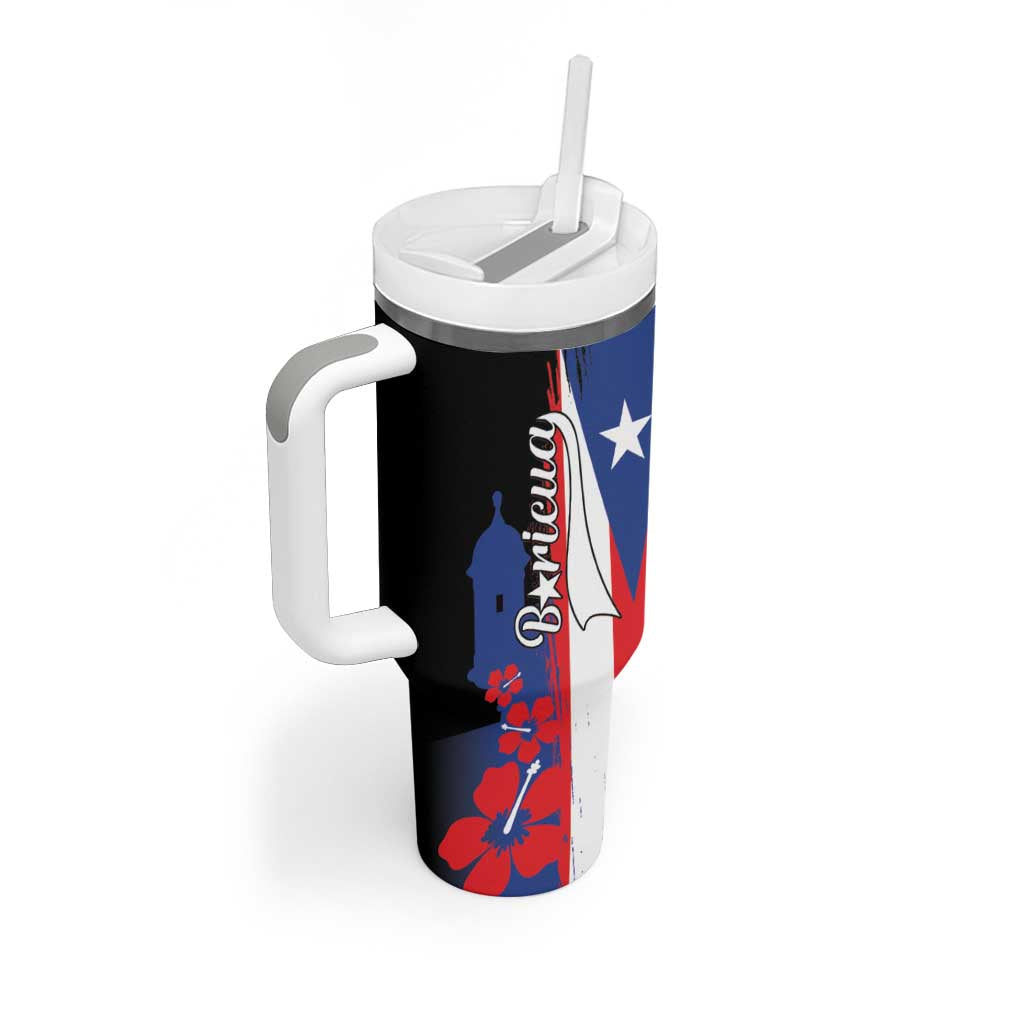 Personalized Boricua Tumbler With Handle Puerto Rico El Morro Flag Style - Wonder Print Shop