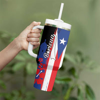 Personalized Boricua Tumbler With Handle Puerto Rico El Morro Flag Style - Wonder Print Shop