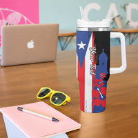 Personalized Boricua Tumbler With Handle Puerto Rico El Morro Flag Style - Wonder Print Shop