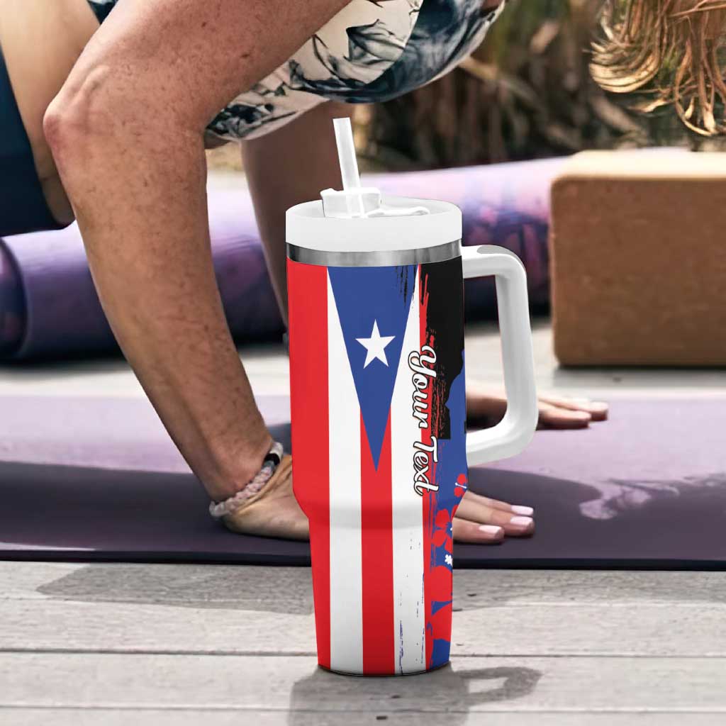 Personalized Boricua Tumbler With Handle Puerto Rico El Morro Flag Style - Wonder Print Shop