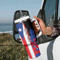 Personalized Boricua Tumbler With Handle Puerto Rico El Morro Flag Style - Wonder Print Shop