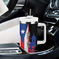Personalized Boricua Tumbler With Handle Puerto Rico El Morro Flag Style - Wonder Print Shop