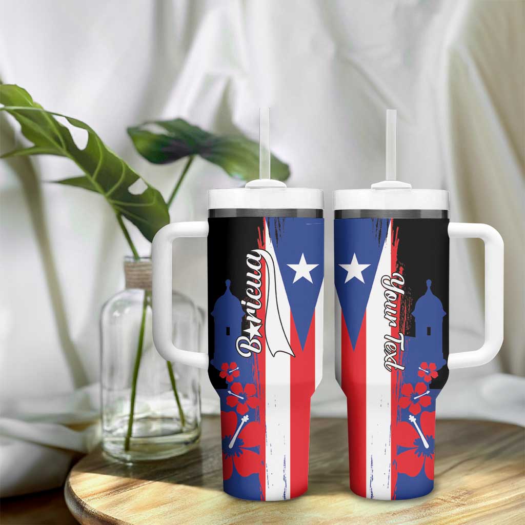 Personalized Boricua Tumbler With Handle Puerto Rico El Morro Flag Style - Wonder Print Shop