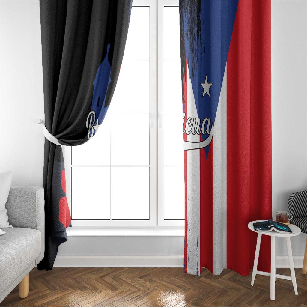 Boricua Window Curtain Puerto Rico El Morro Flag Style - Wonder Print Shop
