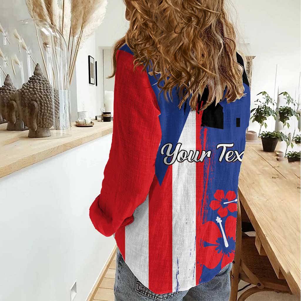 Personalized Boricua Women Casual Shirt Puerto Rico El Morro Flag Style - Wonder Print Shop