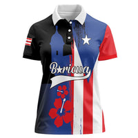 Personalized Boricua Women Polo Shirt Puerto Rico El Morro Flag Style - Wonder Print Shop