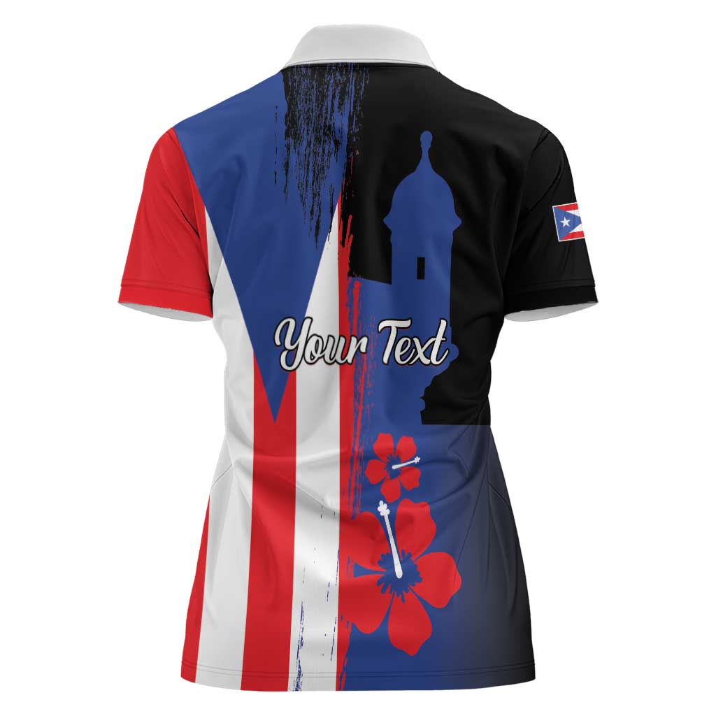 Personalized Boricua Women Polo Shirt Puerto Rico El Morro Flag Style - Wonder Print Shop