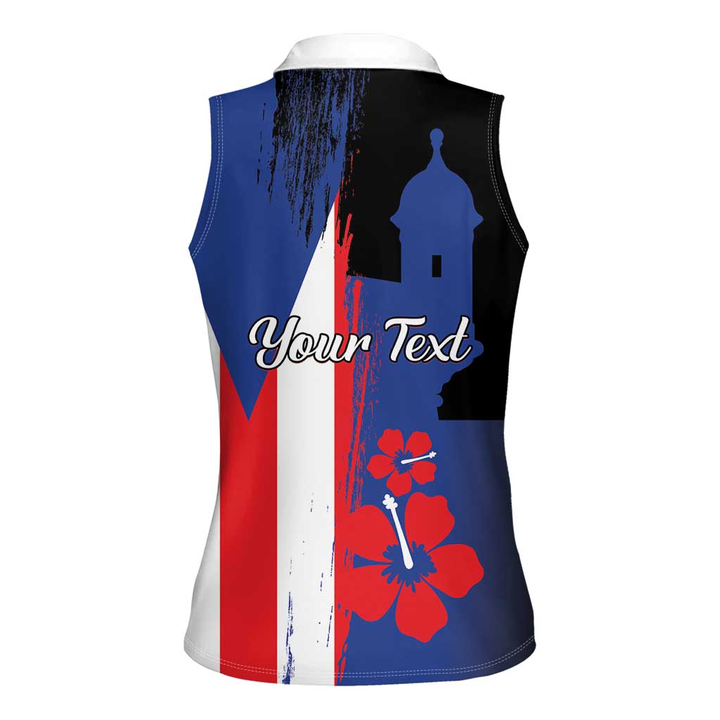 Personalized Boricua Women Sleeveless Polo Shirt Puerto Rico El Morro Flag Style - Wonder Print Shop