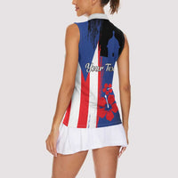 Personalized Boricua Women Sleeveless Polo Shirt Puerto Rico El Morro Flag Style - Wonder Print Shop