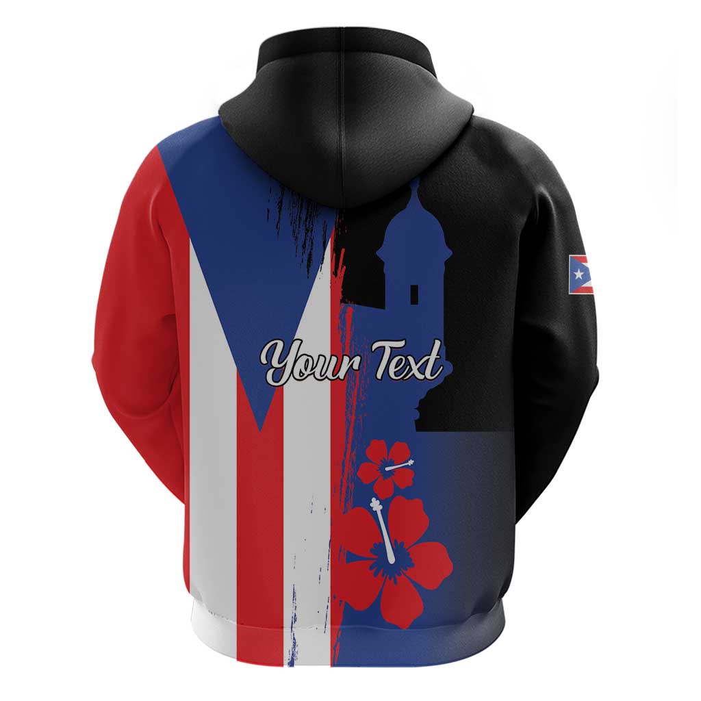 Personalized Boricua Zip Hoodie Puerto Rico El Morro Flag Style - Wonder Print Shop