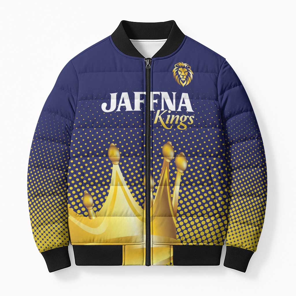 Custom Jaffna Cricket Kings Bomber Puffer Jacket The Kings Of The North - Wonder Print Shop