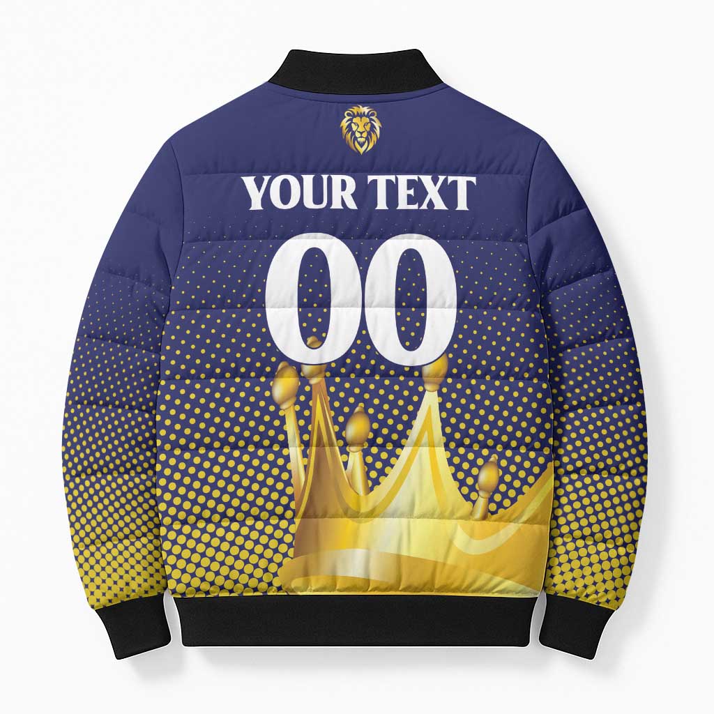Custom Jaffna Cricket Kings Bomber Puffer Jacket The Kings Of The North - Wonder Print Shop