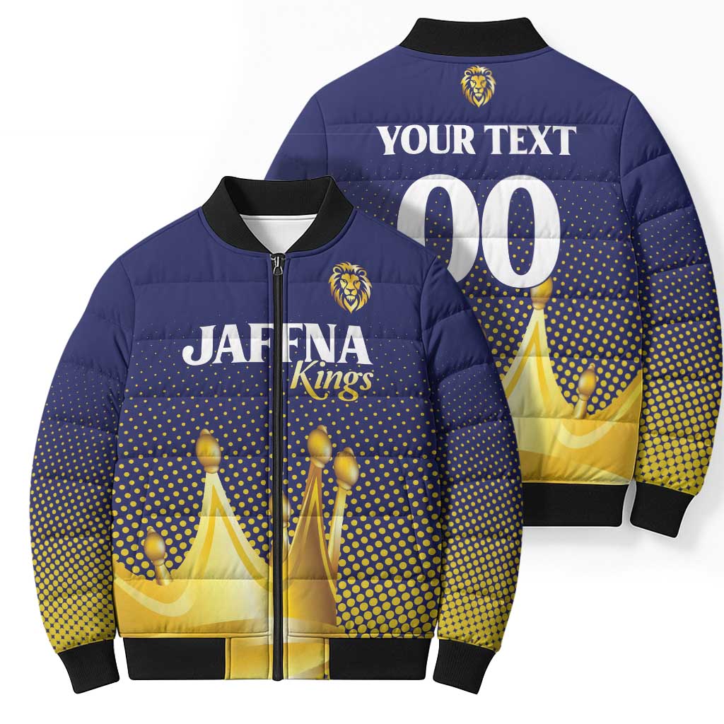 Custom Jaffna Cricket Kings Bomber Puffer Jacket The Kings Of The North - Wonder Print Shop