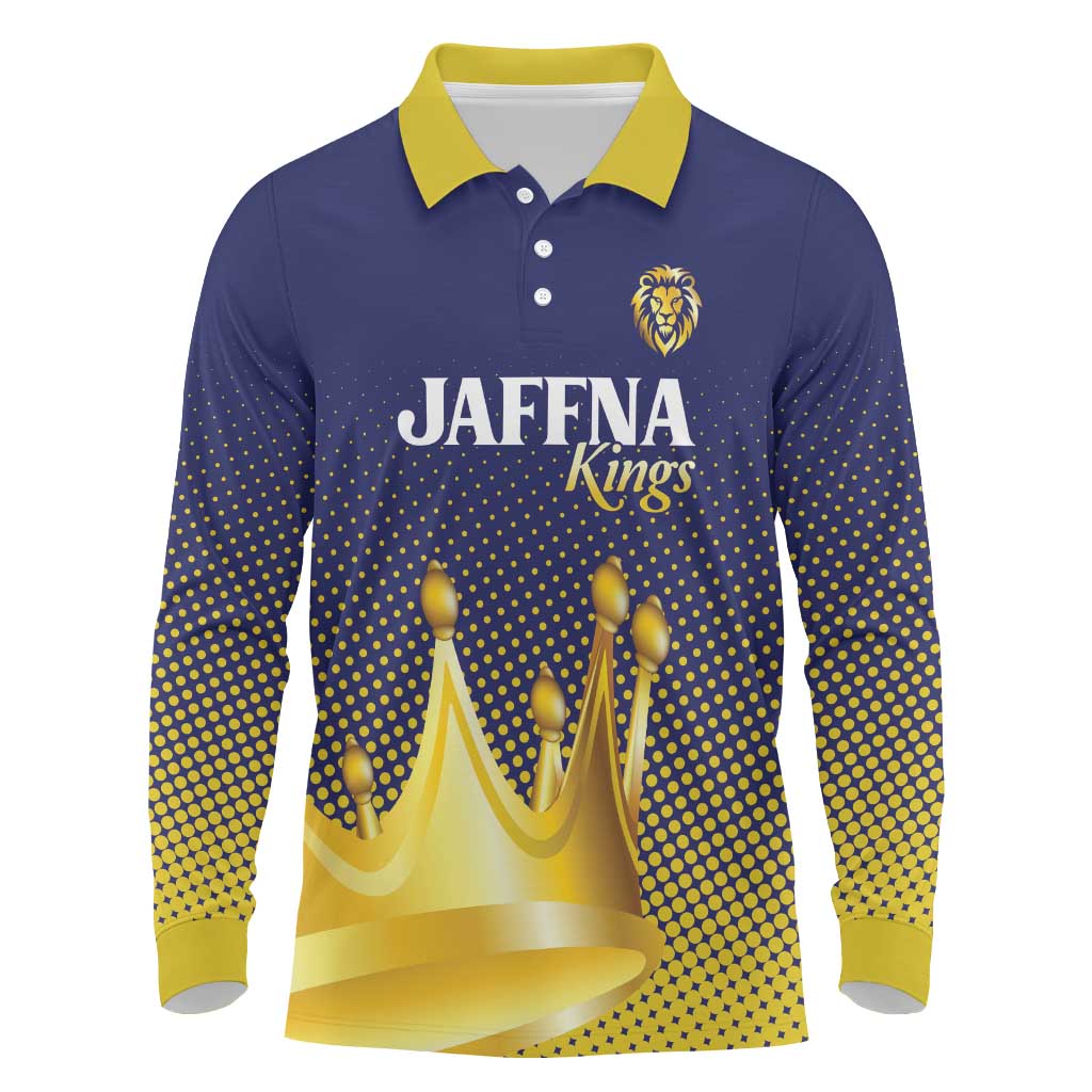 Custom Jaffna Cricket Kings Long Sleeve Polo Shirt The Kings Of The North - Wonder Print Shop